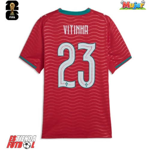 Portugal Vitinha #23 Primera Equipación Mujer Mundial 2026 Manga Corta